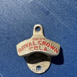 VERY RARE Drink Royal Crown Cola Wall Mount Bottle Opener 1940's 1950's