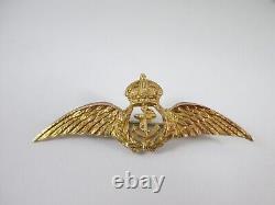 VERY RARE GEORGE VI, WW2 ERA ROYAL NAVY FLEET AIR ARM 9ct GOLD SWEETHEART BROOCH