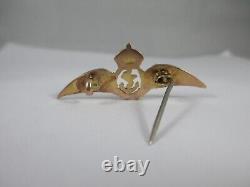 VERY RARE GEORGE VI, WW2 ERA ROYAL NAVY FLEET AIR ARM 9ct GOLD SWEETHEART BROOCH