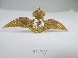 VERY RARE GEORGE VI, WW2 ERA ROYAL NAVY FLEET AIR ARM 9ct GOLD SWEETHEART BROOCH