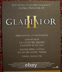 VERY RARE Gladiator II Royal Film Performance Programme + TICKET Premiere 2024