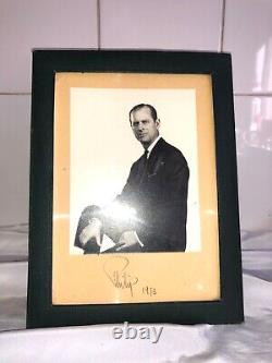 VERY RARE HRH Prince Philip Signed 1973 Presentation Photo English Royalty