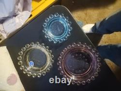 VERY RARE Imperial Glass Candlewick Liberty Ashtray set #400/550 Only made 1943