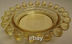 VERY RARE Imperial Glass Candlewick Liberty Ashtray set #400/550 Only made 1943
