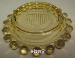 VERY RARE Imperial Glass Candlewick Liberty Ashtray set #400/550 Only made 1943
