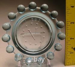 VERY RARE Imperial Glass Candlewick Liberty Ashtray set #400/550 Only made 1943