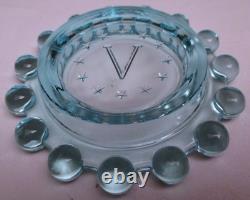 VERY RARE Imperial Glass Candlewick Liberty Ashtray set #400/550 Only made 1943