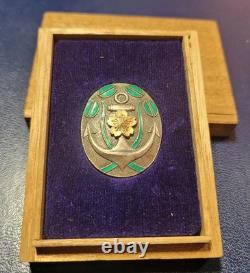 VERY RARE! Japanese Imperial Navy Short Service Completion Badge! +Original box