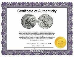 VERY RARE Judaea Agripa I Herodian Dynasty LARGE COUNTERMARK Roman Coin withCOA