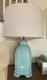 VERY RARE Large 1940's Royal Haeger Turquoise Crackle Glaze Asian Chinese Lamp