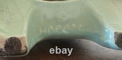 VERY RARE Large 1940's Royal Haeger Turquoise Crackle Glaze Asian Chinese Lamp