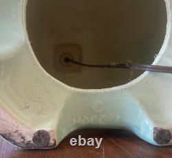 VERY RARE Large 1940's Royal Haeger Turquoise Crackle Glaze Asian Chinese Lamp