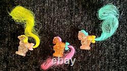 VERY RARE Lot 3 My Little Pony Vintage G1 Petite Ponies ROYAL TWINKLE ponytail