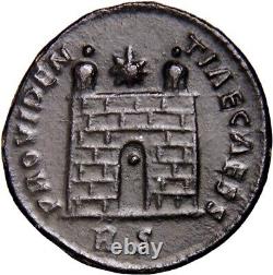 VERY RARE Mintmark Crispus RS Rome Campate Walls of City Castle Roman Coin wCOA
