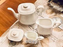 VERY RARE NWT Villeroy Bock Royal Weiss Germany Tea Pot Coffee Set Creamer Sugar