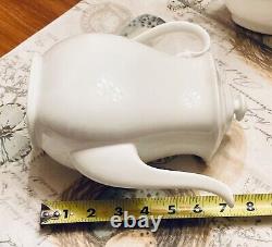 VERY RARE NWT Villeroy Bock Royal Weiss Germany Tea Pot Coffee Set Creamer Sugar