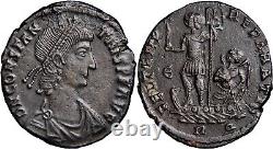 VERY RARE No Online Examples CONSTANTIUS II Emperor on Galley Roman Coin GENUINE