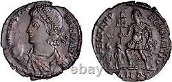 VERY RARE & None Online for Alexandria CHRISTIAN CROSS Banner Roman Coin COA