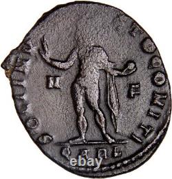 VERY RARE None Online for Officina QARL N-F Constantine I Sol God Roman Coin COA