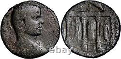 VERY RARE Only One Example Known Severus Alexander Temple Phoenicia Roman Coin