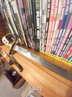 VERY RARE Original Imperial German Etched Forestry Cutlass Dagger with Scabbard