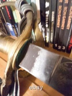 VERY RARE Original Imperial German Etched Forestry Cutlass Dagger with Scabbard