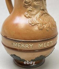 VERY RARE ROYAL DOULTON LAMBETH GRAYBEARD TOBY JUG MUG Merry Meet Merry Part