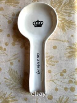 VERY RARE Rae Dunn Artisan Collection Have a Royal Day Spoon Rest