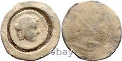 VERY RARE Roman Imperial PB Seal Bust of a Young Emperor Certified withCOA