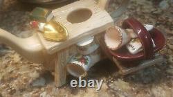 VERY RARE Royal Albert Old Country Roses Mini tea pot Potting bench 1996 Vtg