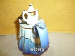 VERY RARE Royal Albert Old Country Roses Ruffled Skirt Mini Teapot 1996 Blue