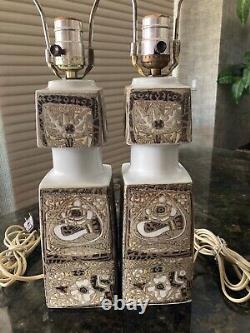 VERY RARE Royal Copenhagen Ceramic Table Lamps by Nils Thorsson for Fog & Morup