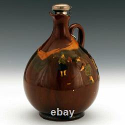 VERY RARE Royal Doulton Kingsware Crombie GOLFING Whisky Jug / Bottle / Flask