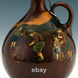 VERY RARE Royal Doulton Kingsware Crombie GOLFING Whisky Jug / Bottle / Flask