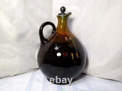 VERY RARE Royal Doulton PAINTED NECK Kingsware Crombie GOLFING Whisky Jug stoppe