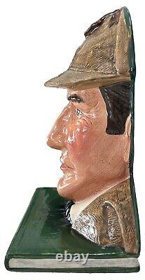 VERY RARE Royal Doulton Sherlock Holmes D7038 Bookend Book End MINT UK Made