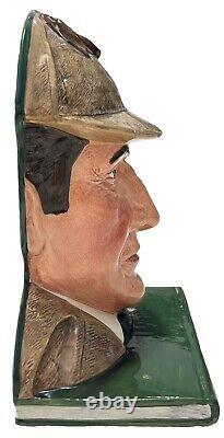 VERY RARE Royal Doulton Sherlock Holmes D7038 Bookend Book End MINT UK Made