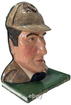 VERY RARE Royal Doulton Sherlock Holmes D7038 Bookend Book End MINT UK Made