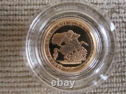 VERY RARE Royal Mint 2017 Proof 1/2 Sovereign 22ct Gold Coin Excellent Condition