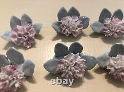 VERY RARE Set Of 8 Royal Doulton Tableware Ltd. 1982 Carnation Flower Clusters