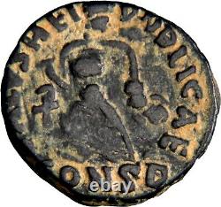 VERY RARE Valentinian II Æ Minimus Consb AD388 Authentic Ancient Roman Coin wCOA