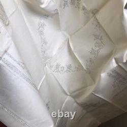 VERY RARE Vintage DMC Stamped Linen To Embroider a Tablecloth A REGAL SOUVENIR