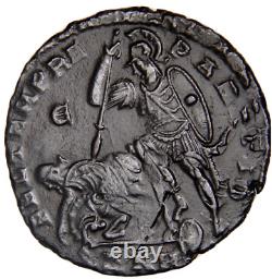 VERY RARE with E Constantius II Æ Centenionalis. Antioch ANH Roman Coin Spearing