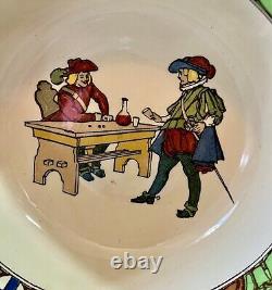 VERY RAREROYAL DOULTON THREE MUSKETEERS CHARLES NOKE FRUIT BOWL1920's #D3051