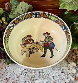 VERY RAREROYAL DOULTON THREE MUSKETEERS CHARLES NOKE FRUIT BOWL1920's #D3051