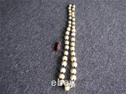 VERY VERY RARE NECKLACE FINEST BALTIC WHITE ROYAL AMBER BEADS (177g)