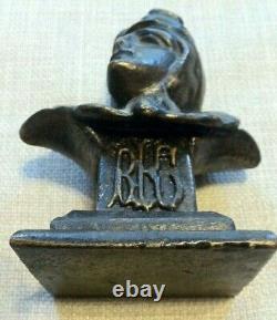 VERY VERY RARE WW1 ROYAL FLYING CORPS. SOLID BRONZE BUST- 9cms HIGH