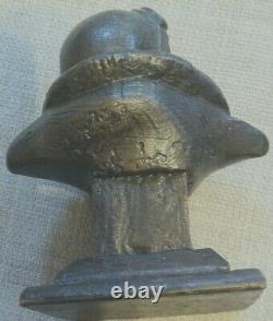 VERY VERY RARE WW1 ROYAL FLYING CORPS. SOLID BRONZE BUST- 9cms HIGH