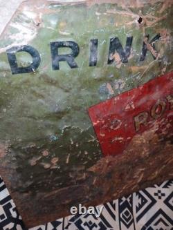 VINTAGE RC ROYAL CROWN COLA 15 ADVERTISING Embossed Metal Sign VERY SCARCE RARE