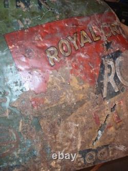 VINTAGE RC ROYAL CROWN COLA 15 ADVERTISING Embossed Metal Sign VERY SCARCE RARE